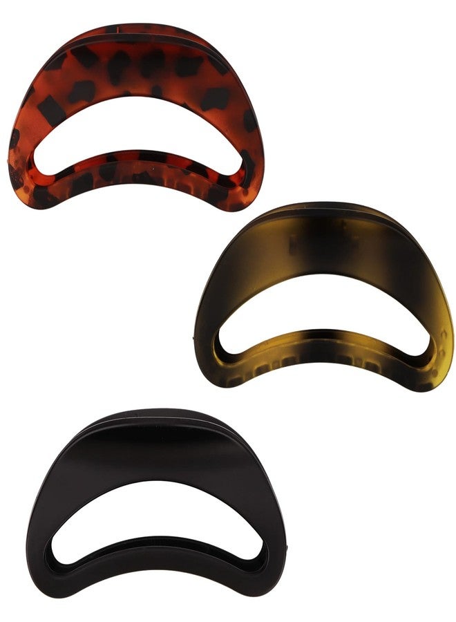 ACO-UINT Large French Hair Clips 3PCS Strong Hold Tortoise Claw Clips for Women Thick Hair Accessories No-slip Clips - Image 1
